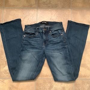 Express stretch fit Barely Boot Mid-Rise jeans